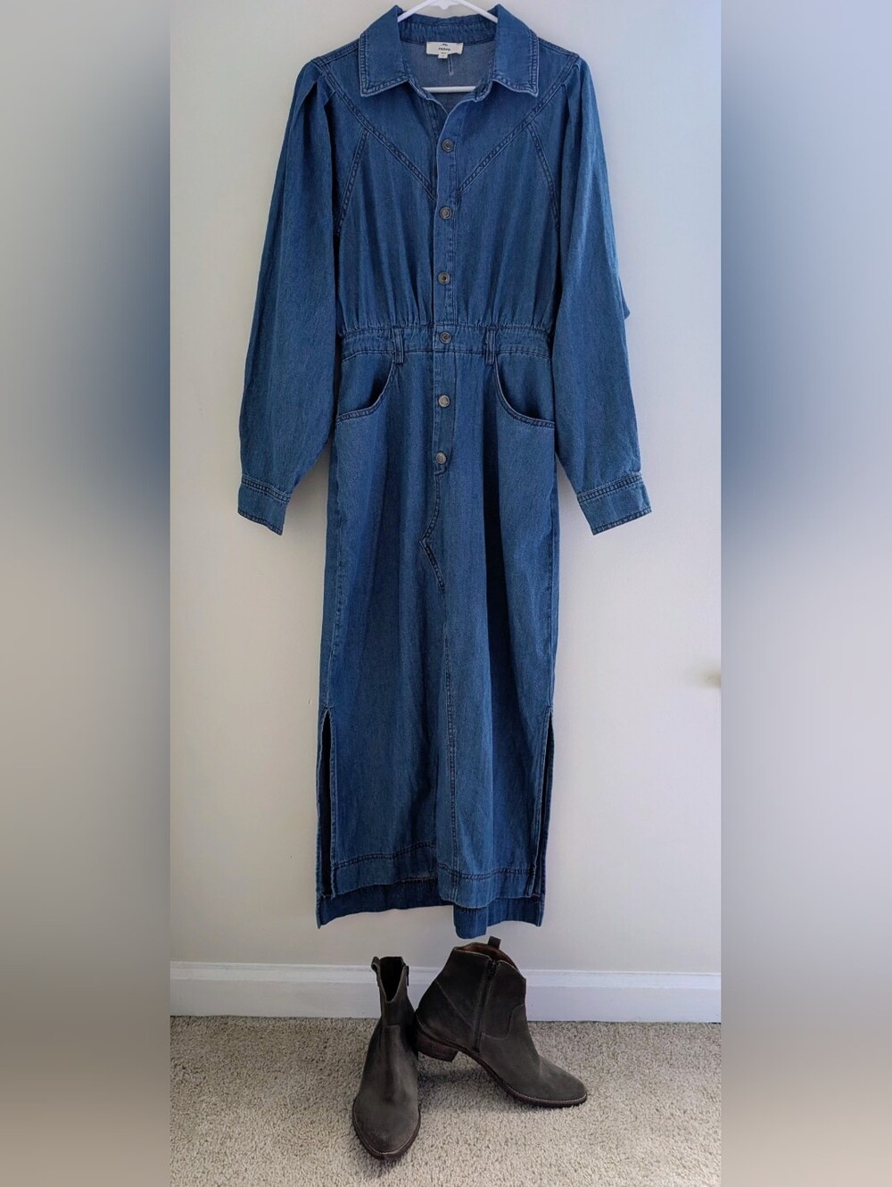 Entro Dress And Madewell Suede Booties